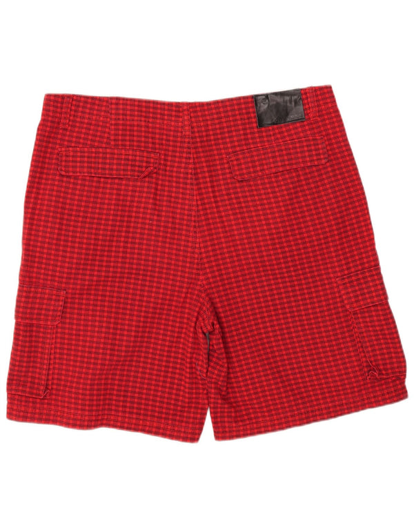 Ανδρικό σορτς Cargo Converse W38 XL Red Check Polyester
