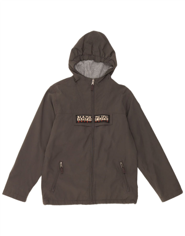 NAPAPIJRI Boys Geographic Graphic Windbreaker Jacket 13-14 Years Grey
