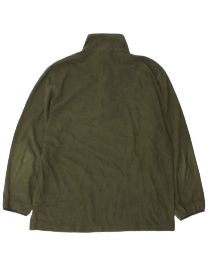 Champion Ανδρικό φερμουάρ Fleece Jumper Μεγάλο Χακί Πολυεστέρας