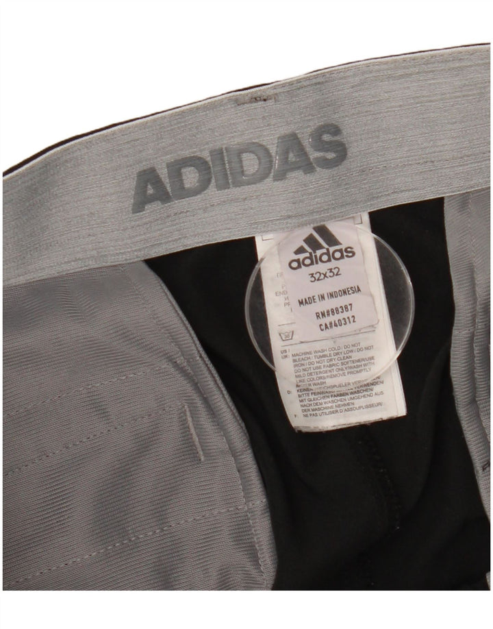 Ανδρικό ίσιο παντελόνι Chino Adidas W32 L32 Μαύρο πολυεστέρα