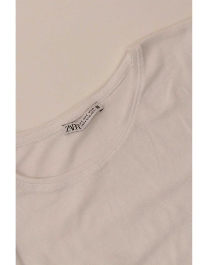 Zara Γυναικείο T-Shirt Top UK 8 Small White