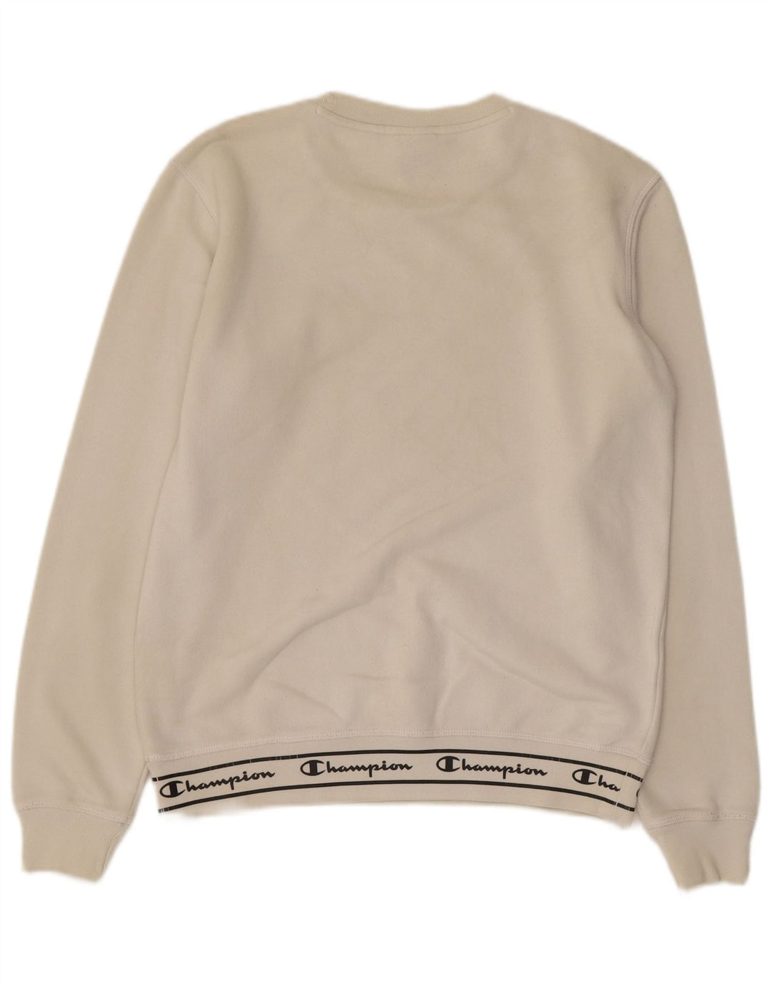CHAMPION Ανδρικό γραφικό φούτερ Jumper Μικρό λευκό βαμβακερό
