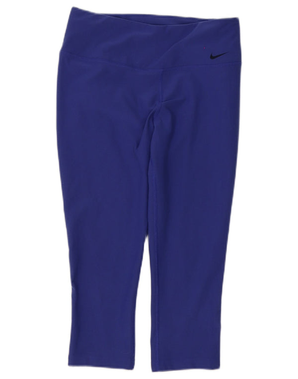 Γυναικεία κολάν Nike Dri Fit Capri UK 8 Small Purple Polyester