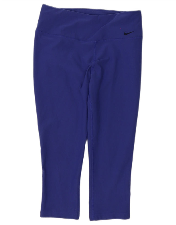 Γυναικεία κολάν Nike Dri Fit Capri UK 8 Small Purple Polyester
