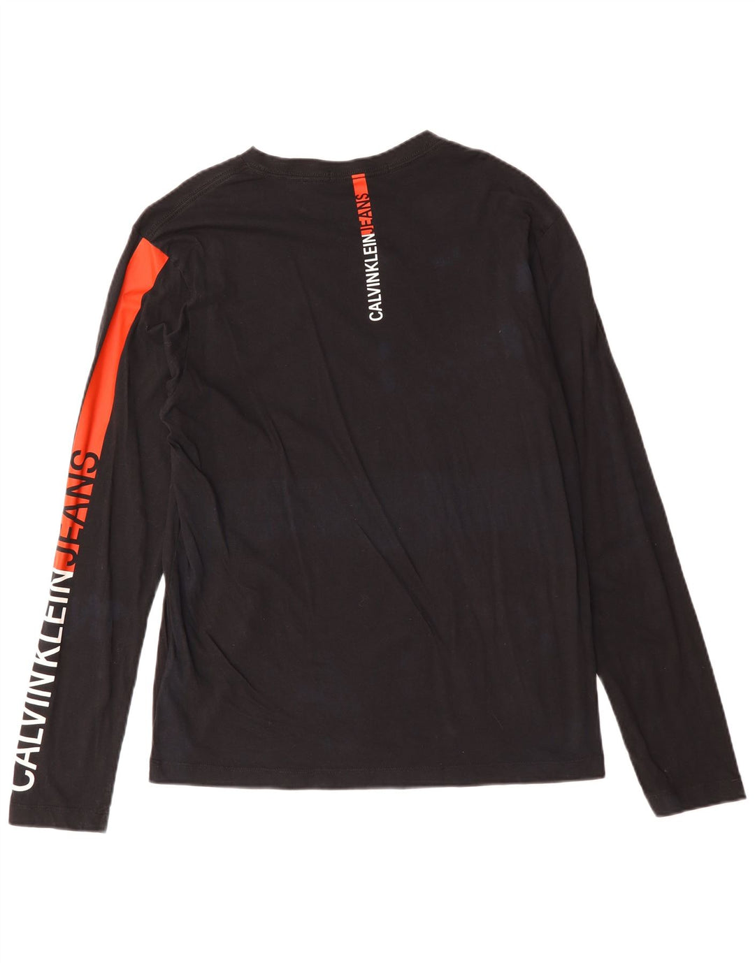 Calvin Klein Jeans Ανδρικό γραφικό τοπ Μακρυμάνικο μεγάλο μαύρο βαμβακερό