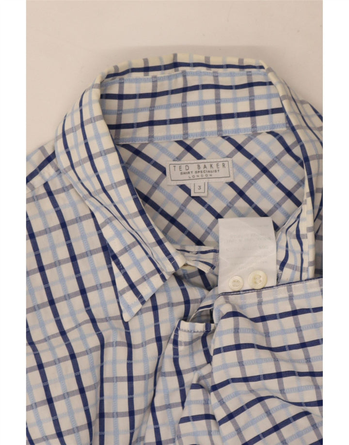Ανδρικό πουκάμισο Ted Baker, νούμερο 3, Μεσαίο μπλε βαμβάκι