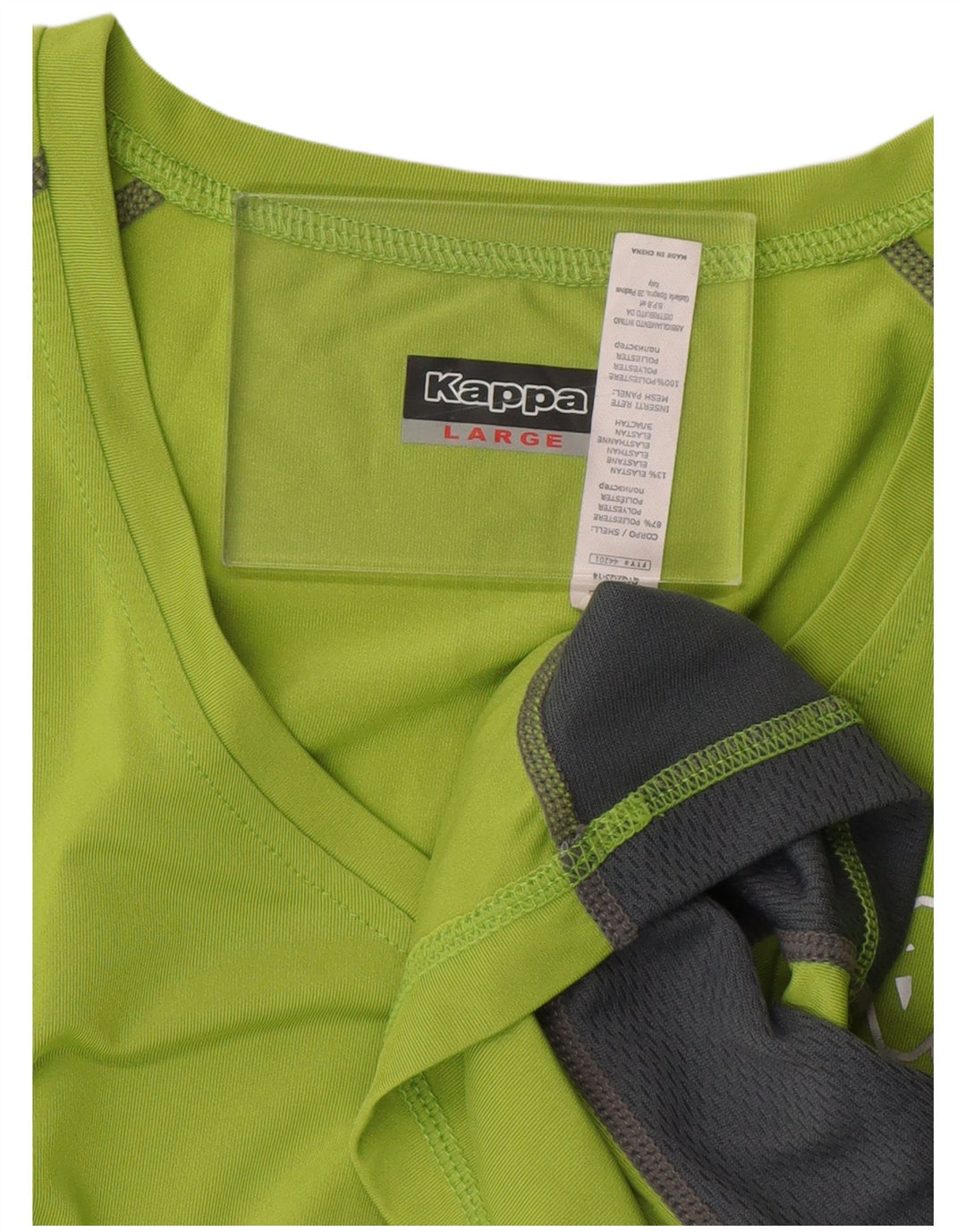 Γυναικείο γραφικό μπλουζάκι KAPPA Top UK 16 Large Green Colourblock Πολυεστέρας