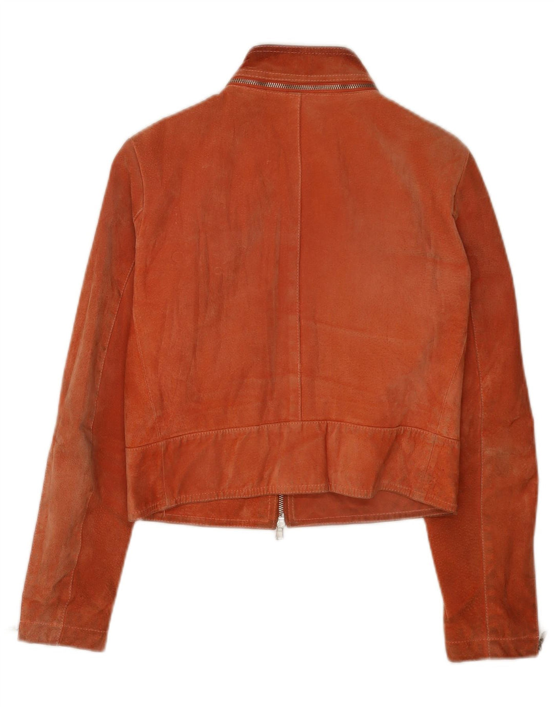 Vintage Γυναικείο Crop Suede Jacket IT 44 Μεσαίο Καφέ Δερμάτινο