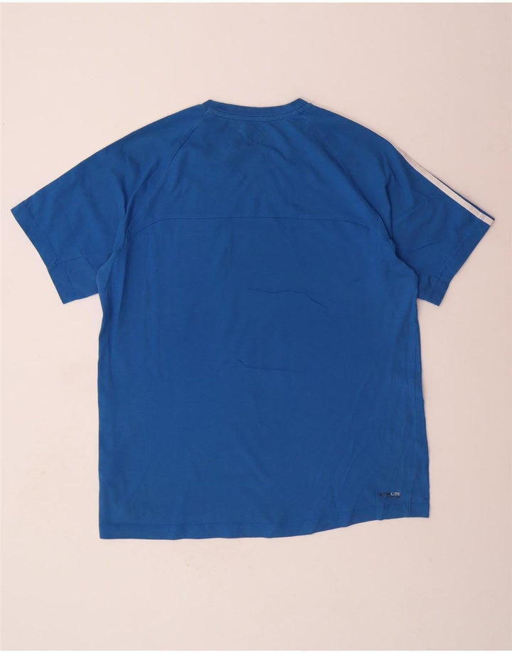 Ανδρικό T-Shirt Climalite ADIDAS Top μεγάλο μπλε βαμβακερό
