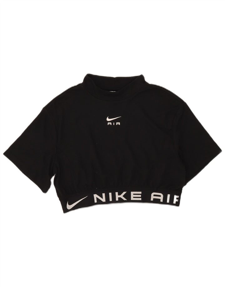 Γυναικείο μπλουζάκι Nike Crop Graphic Top UK 14 Medium Black Polyester