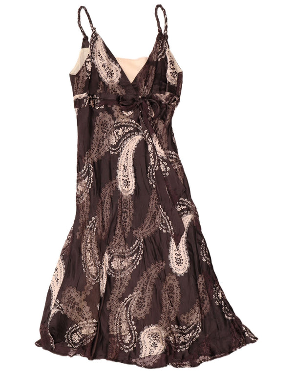 Φάση οκτώ γυναικείο μάξι φόρεμα UK 18 XL Γκρι Paisley Viscose