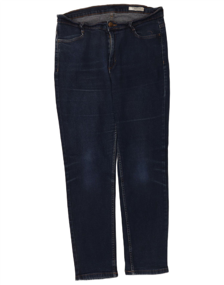 Marks & Spencer Γυναικεία κανονικά ίσια τζιν UK 16 Large W34 L28 Navy Blue