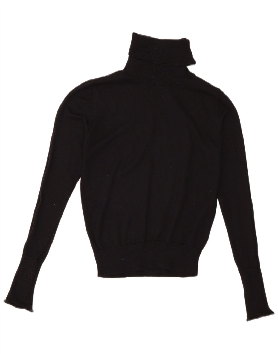 Zara Γυναικείο πουλόβερ με ρολό λαιμόκοψη UK 10 Small Black Polyester
