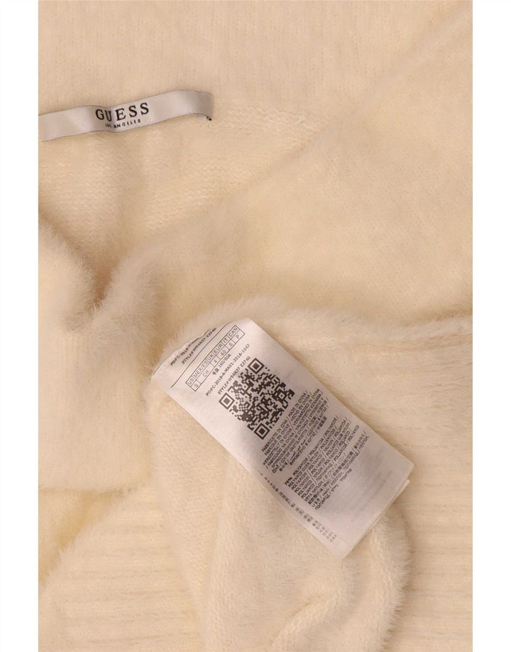 Guess γυναικείο πουλόβερ με ρολό λαιμόκοψη UK 4 XS Off White Polyamide