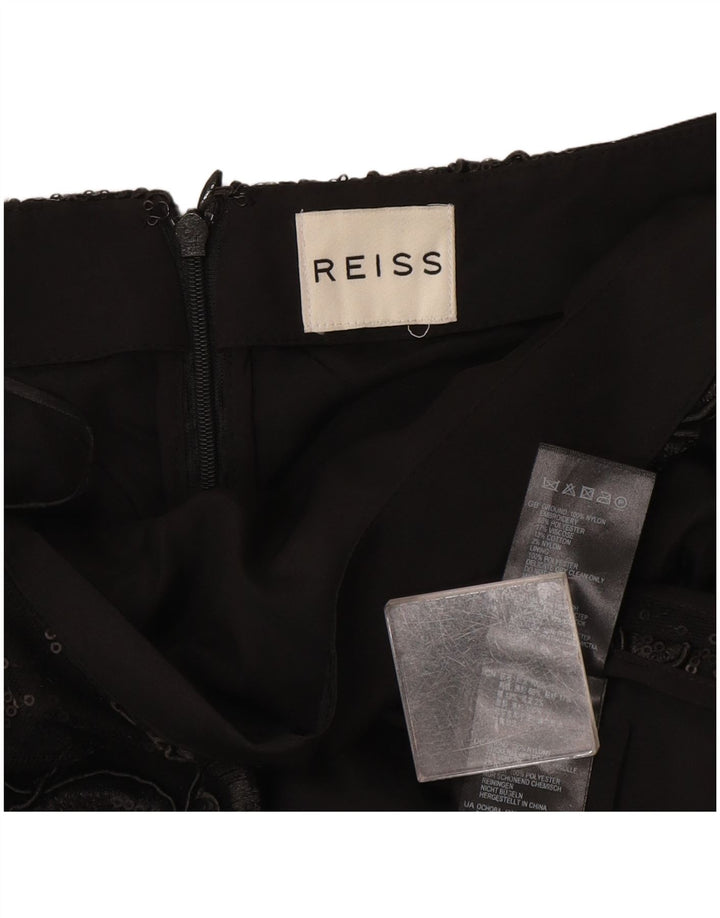 Reiss Γυναικεία Μίνι Φούστα με Αφηρημένο Σχέδιο W30 Μεσαίο Μαύρο Πολυεστέρα