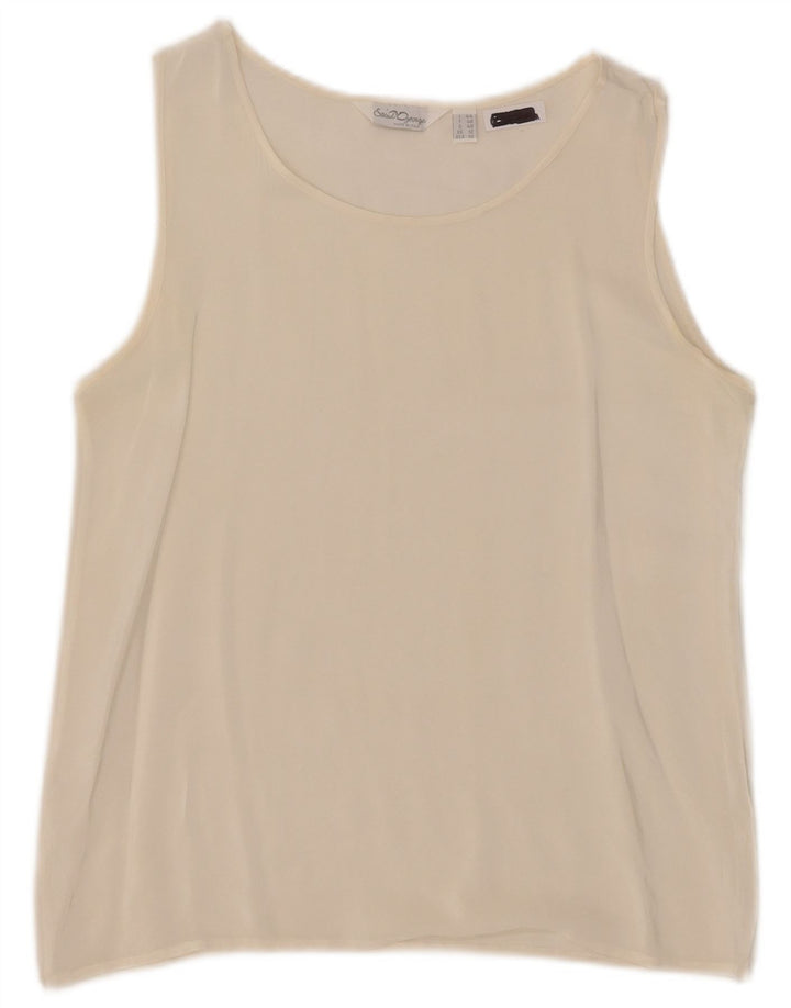 Saint George Γυναικεία Αμάνικη Μπλούζα Τοπ UK 12 Medium Off White