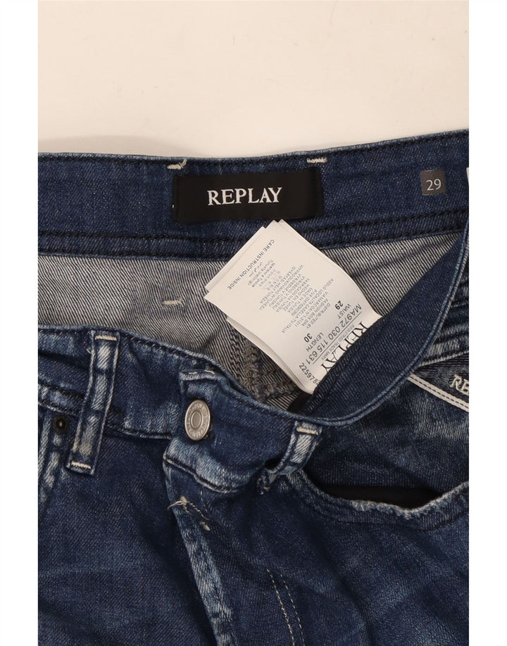 REPLAY Γυναικείο Grover Straight Jeans W29 L30 Navy Blue Cotton
