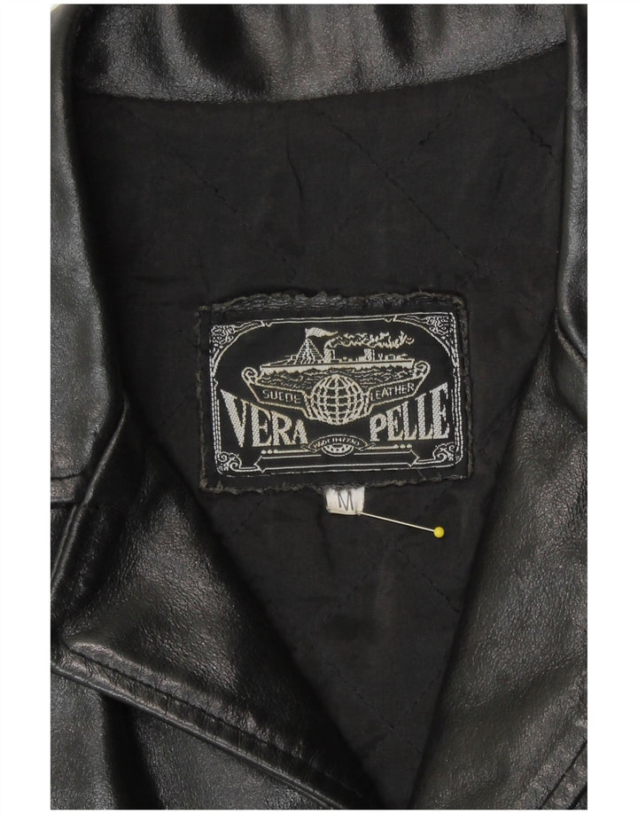 Vintage Ανδρικό Δερμάτινο Μπουφάν UK 38 Medium Black Leather