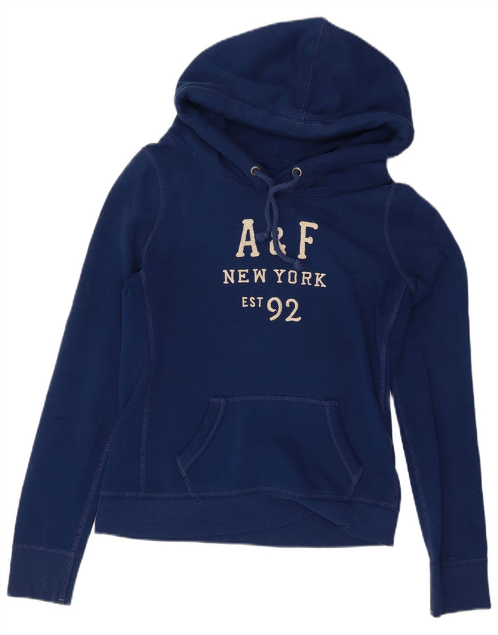 ABERCROMBIE & FITCH Γυναικεία γραφικά κουκούλα κουκούλα UK 14 Medium Navy Blue