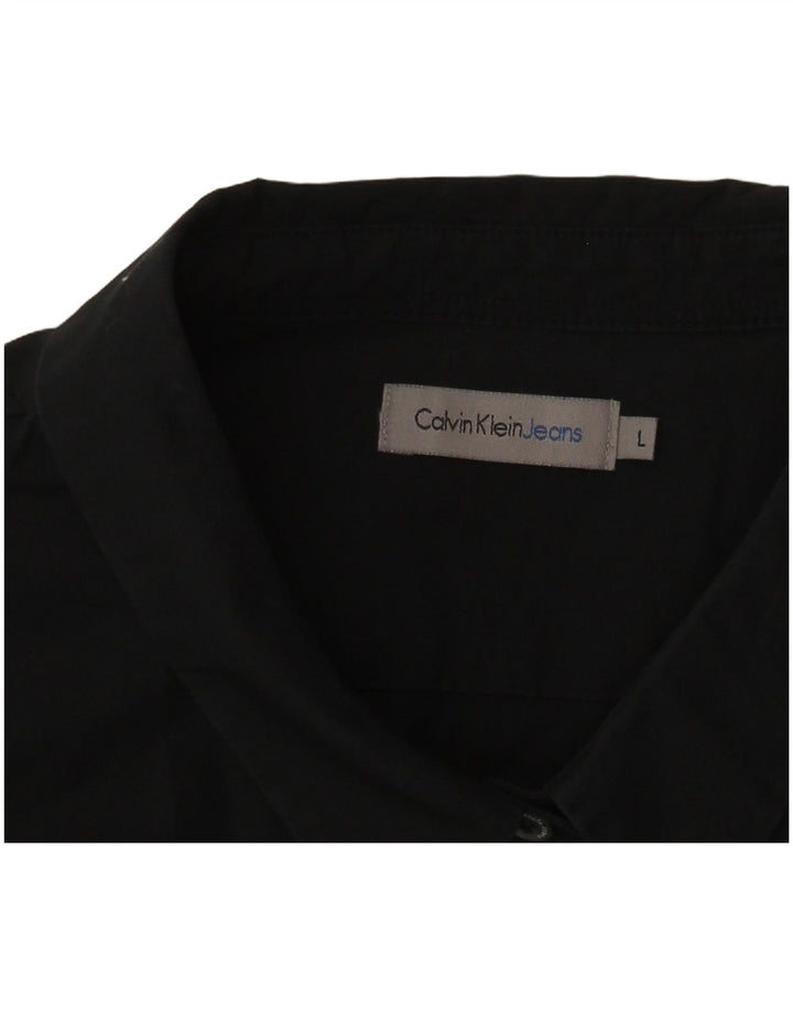 Calvin Klein Jeans Γυναικείο Πουκάμισο UK 14 Large Μαύρο