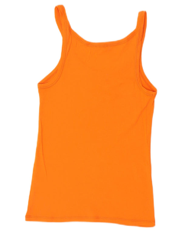 UNITED COLORS OF BENETTON Womens Crop Vest Top Small Orange