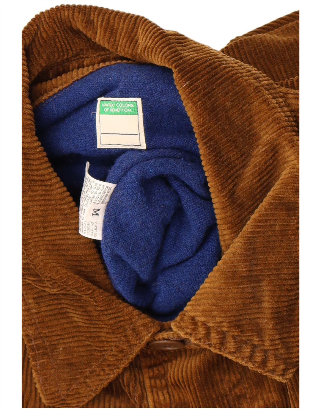 Ανδρικό κοτλέ μπουφάν Benetton UK 38 Medium Khaki Cotton
