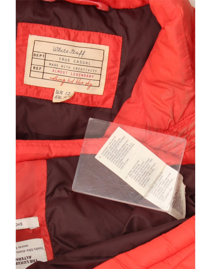 WHITE STUFF Γυναικείο μπουφάν UK 12 Medium Red Nylon