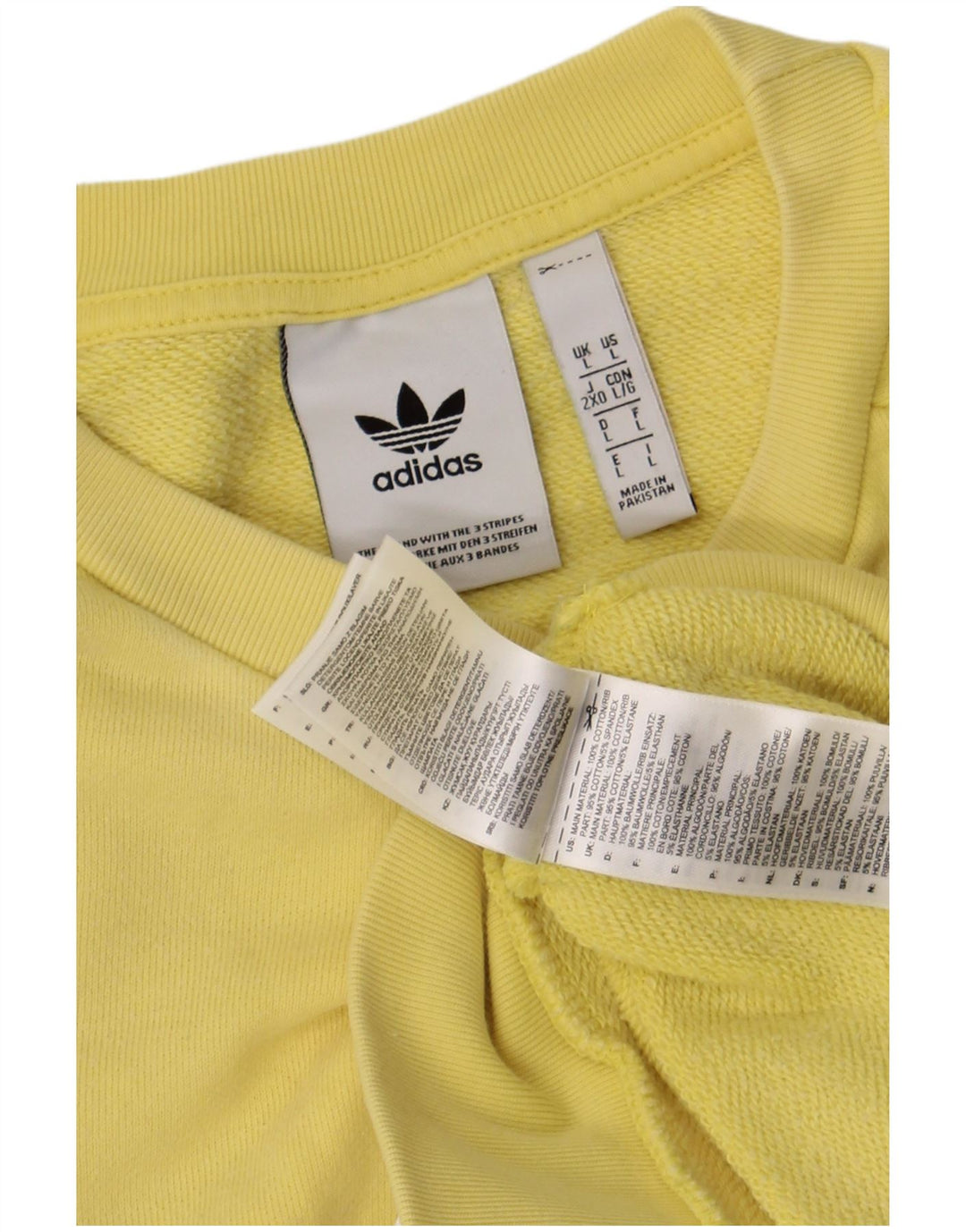 Ανδρικό γραφικό φούτερ Adidas Jumper μεγάλο κίτρινο βαμβακερό