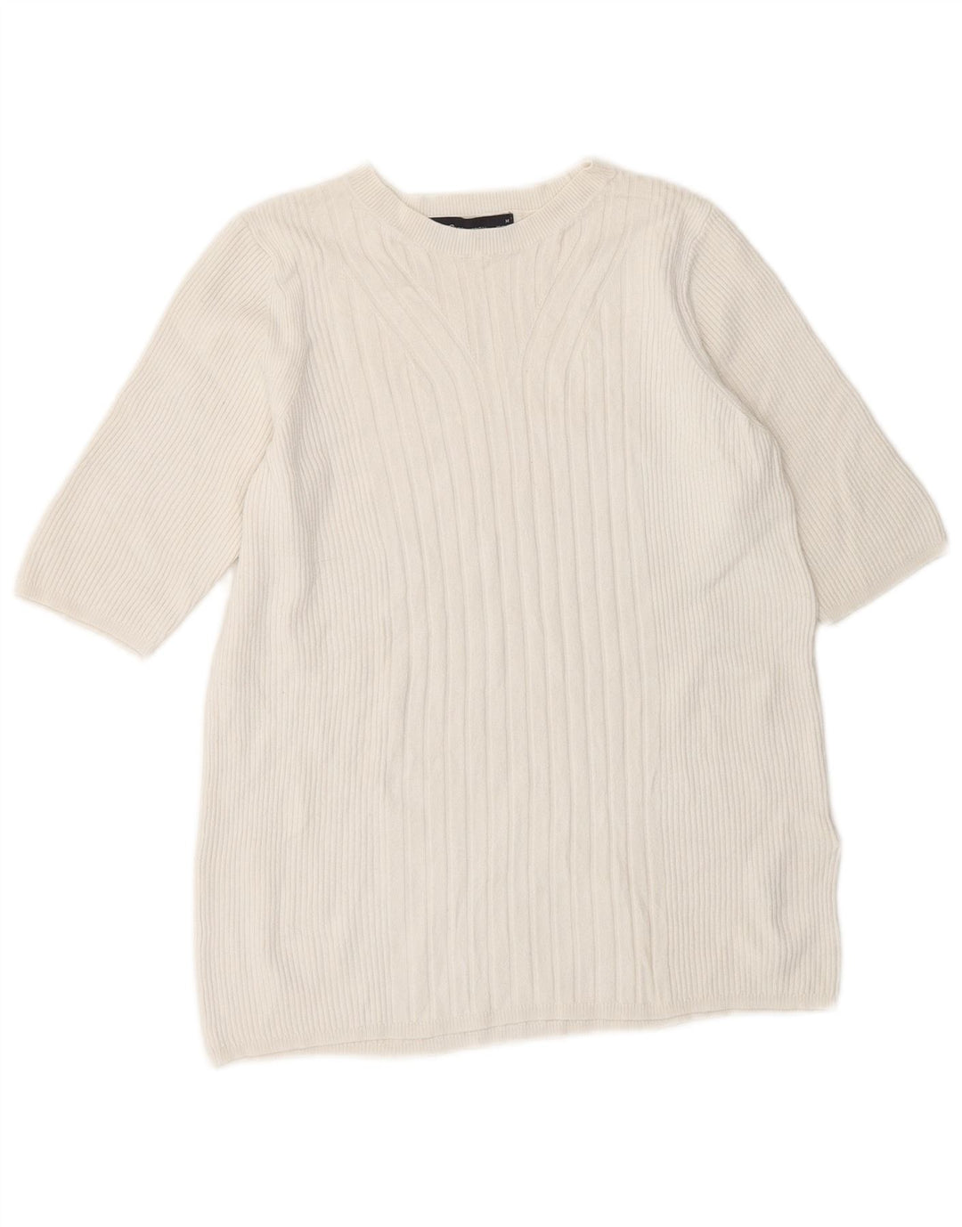 Marks & Spencer Γυναικείο πουλόβερ με λαιμόκαυστο UK 14 Medium White