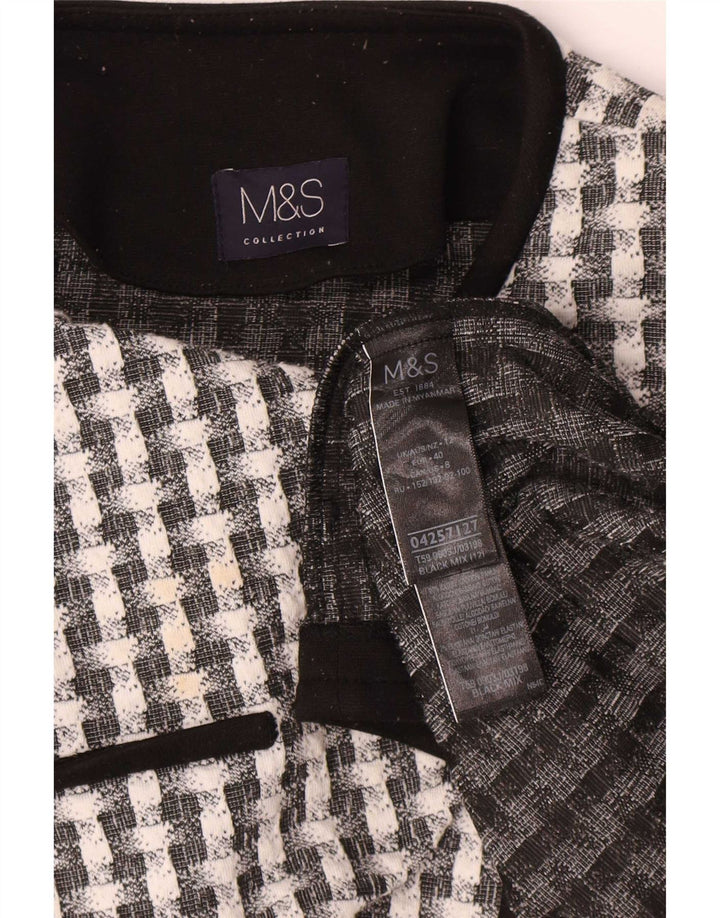 Marks & Spencer Γυναικείο μπουφάν Bolero UK 12 Medium Black Check Polyester