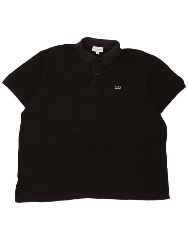 Ανδρικό πουκάμισο Lacoste Classic Fit Polo Size 8 3XL Μαύρο βαμβακερό