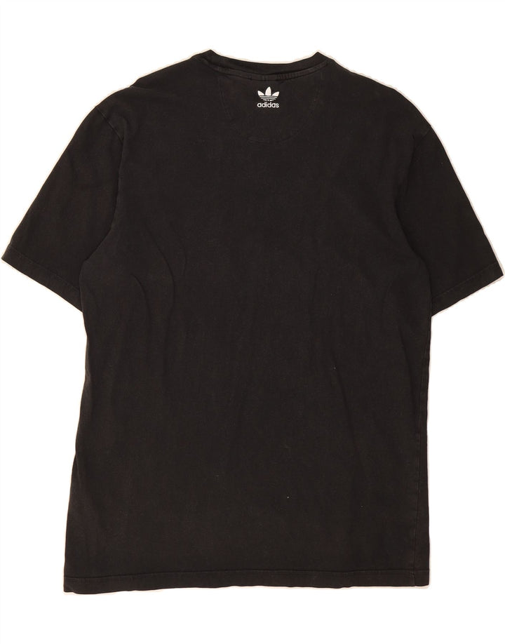 ADIDAS Mens T-Shirt Top Medium Black Cotton Vintage Adidas and Second-Hand Adidas from Messina Hembry 