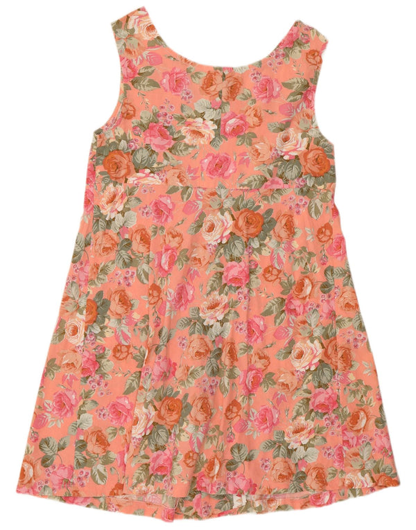 Vintage Γυναικείο Sundress UK 12 Medium Pink Floral Bohemian
