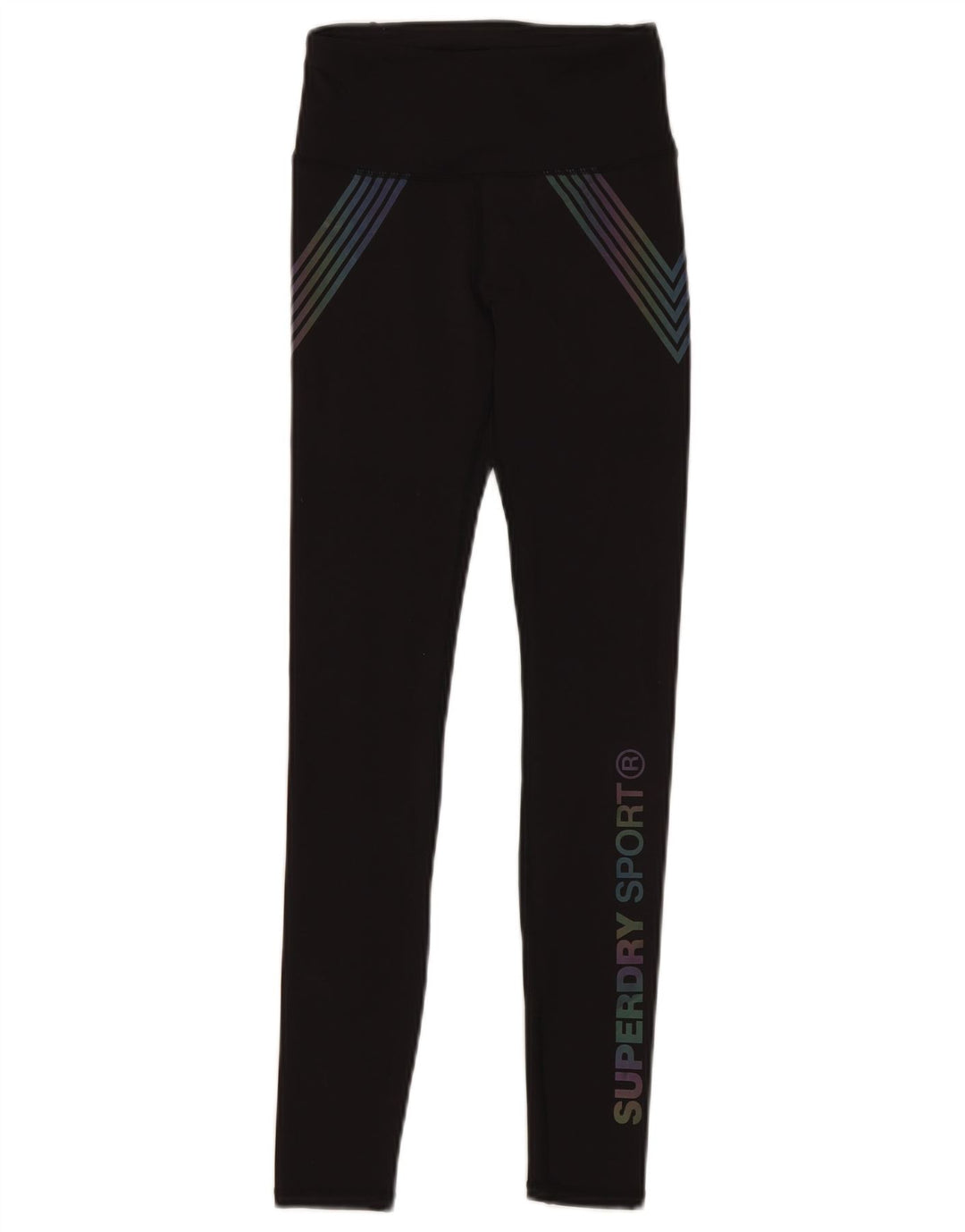 Γυναικεία γραφικά κολάν SUPERDRY UK 6 Small Black Polyester