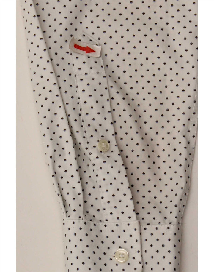 Ανδρικό πουκάμισο Tommy Hilfiger Slim Fit Μέγεθος 16 Large White Spotted
