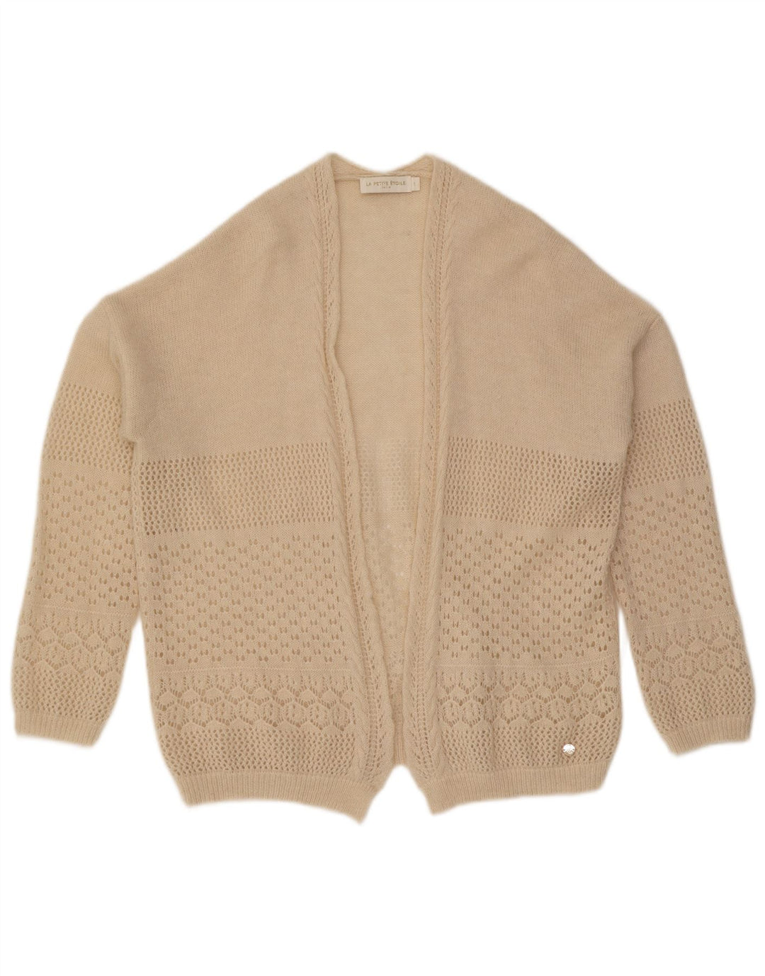 Vintage Γυναικείο Ανοιχτό Ζακέτα UK 16 Large Beige