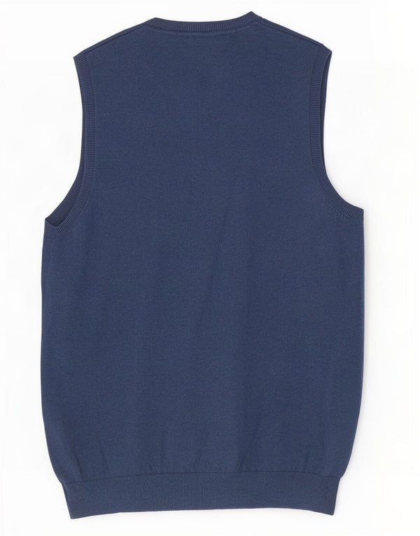 Marks & Spencer Ανδρικό γιλέκο Tank Top Large Navy Blue Cotton