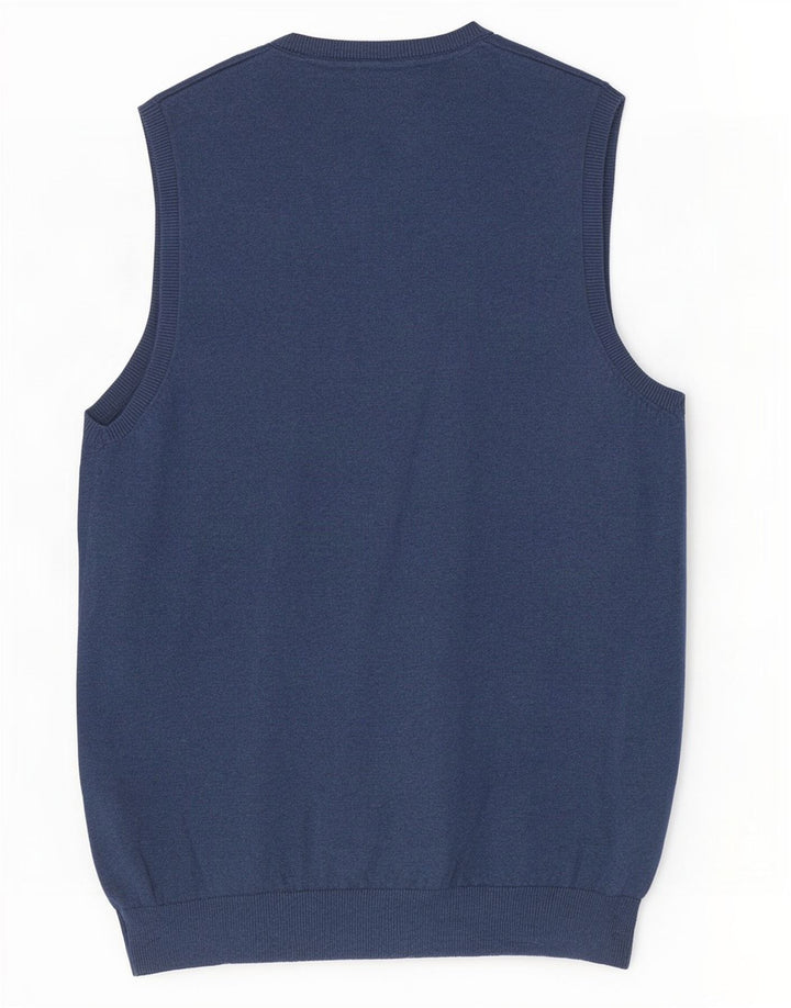 Marks & Spencer Ανδρικό γιλέκο Tank Top Large Navy Blue Cotton