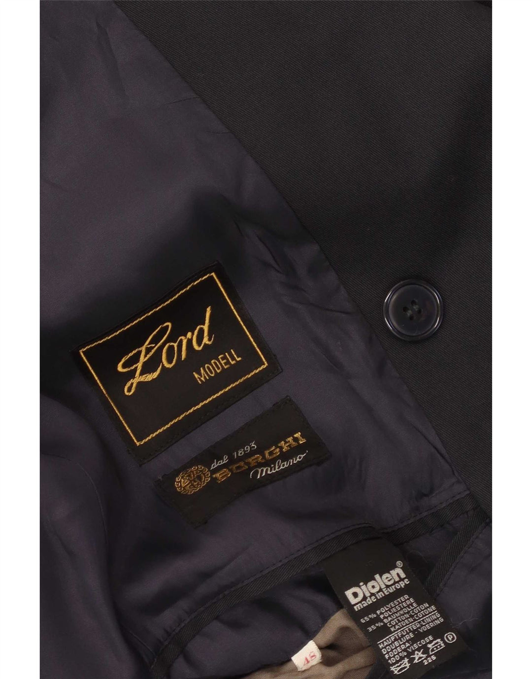 Burghi Ανδρική καμπαρντίνα με διπλό στήθος IT 48 medium Navy Blue Polyester