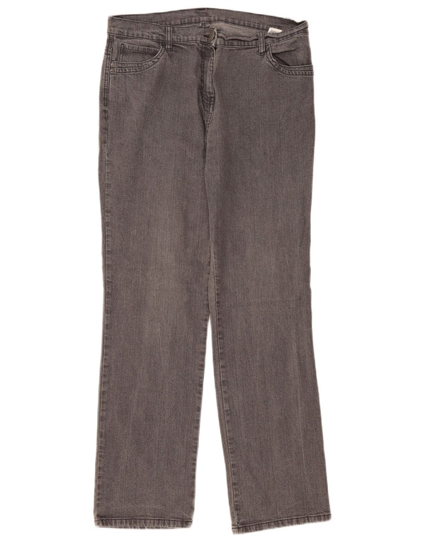 Marks & Spencer Γυναικεία ίσια τζιν UK 16 Large W32 L30 Γκρι βαμβακερό