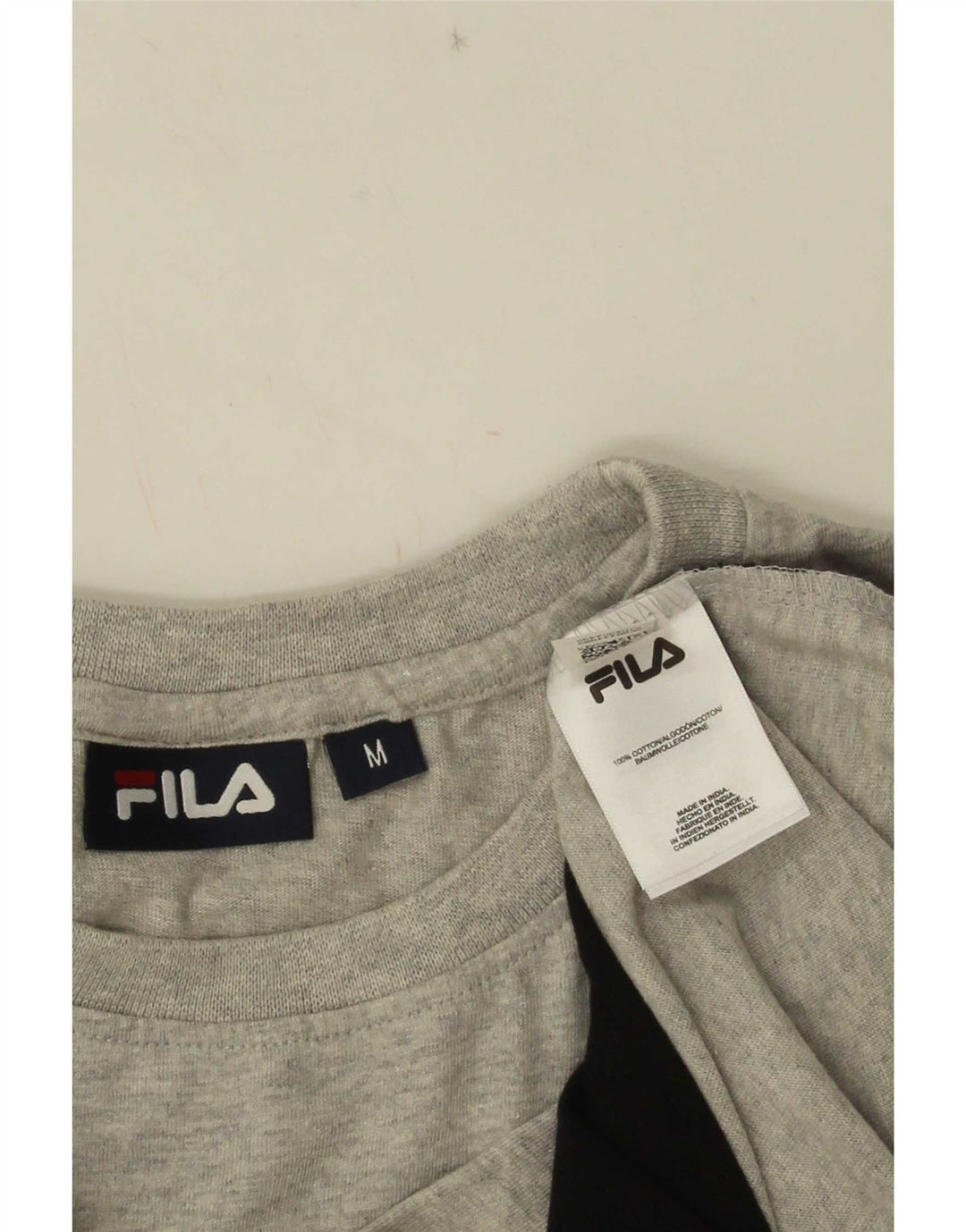 Ανδρικό T-Shirt Fila Top μεσαίο γκρι χρώματος βαμβακερό