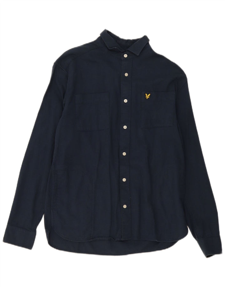 Ανδρικό πουκάμισο Lyle & Scott Μικρό Βαμβακερό Navy Blue