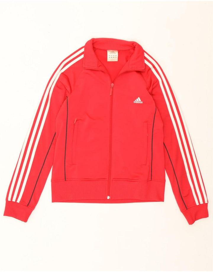 Γυναικεία αθλητική φόρμα Adidas Top Jacket UK 14 Medium Red Polyester