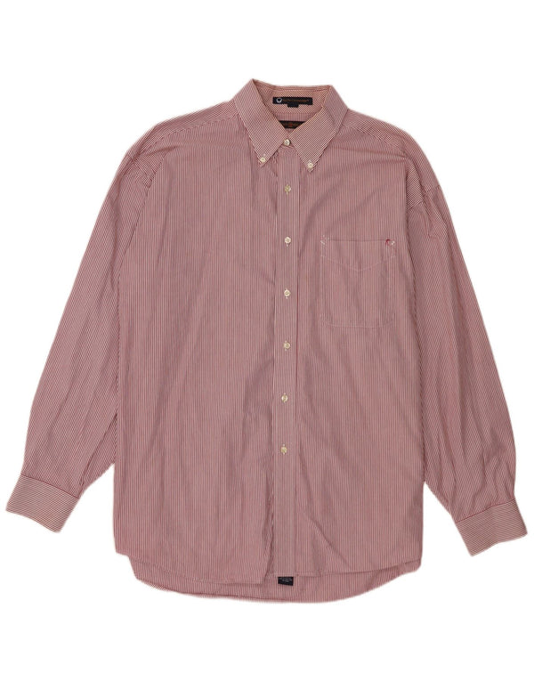 Ανδρικό πουκάμισο Tommy Hilfiger, μέγεθος 17 XL, βαμβακερό ροζ ρίγες