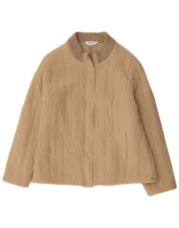 cherie Γυναικείο Bomber Jacket IT 46 Large Beige Silk