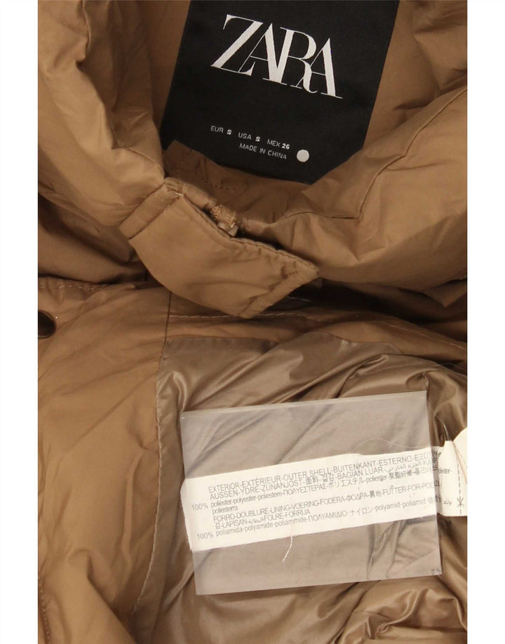 Zara Γυναικείο μπουφάν με επένδυση UK 10 Small Beige Polyester