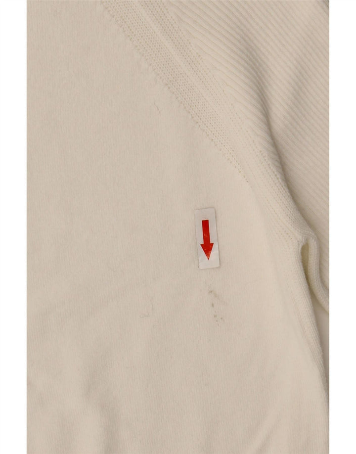 Marks & Spencer Γυναικείο πουλόβερ με λαιμόκαυστο UK 10 Small White