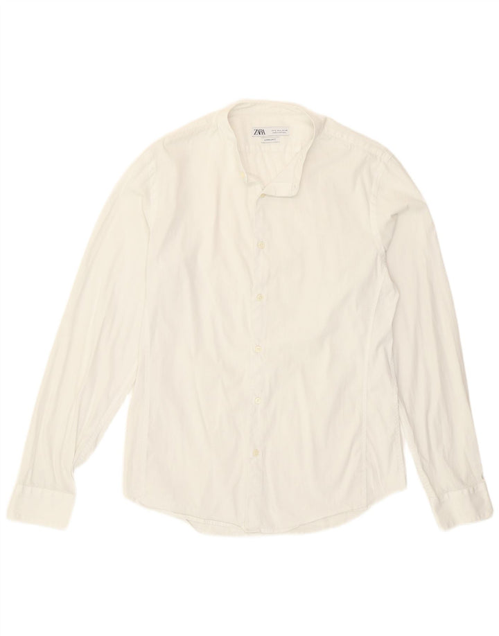 Ανδρικό πουκάμισο Zara Slim Fit Large White Classic
