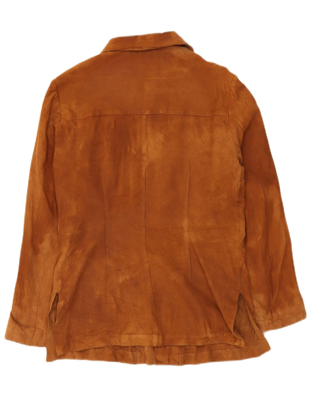 Vintage Γυναικείο Suede Jacket UK 12 Medium Brown Δερμάτινο Classic