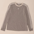 Γυναικείο τοπ Adidas μακρυμάνικο UK 12 μεσαίο γκρι βαμβακερό
